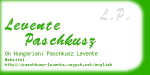 levente paschkusz business card